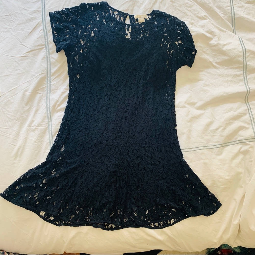 Michael Kors Navy blue Lace shift dress Size 14W